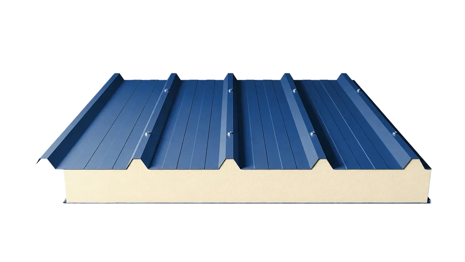 Кровельная сэндвич-панель PUR (пенополиуретан) 120 мм цвет RAL (полиэстер) верх 0,5 мм / низ 0,7 мм (ширина 1000 мм)