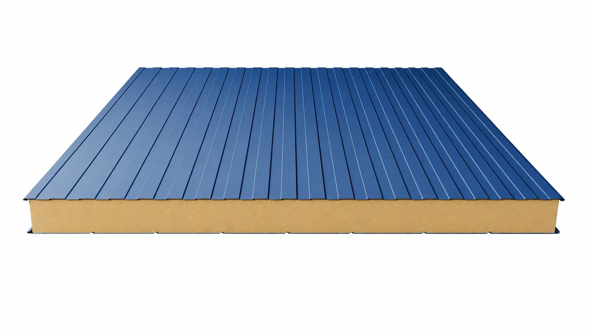 Стеновая сэндвич-панель PIR (пенополиизоцианурат) 60 мм цвет RAL (полиэстер) верх 0,45 мм / низ 0,45 мм (ширина 1000 мм)